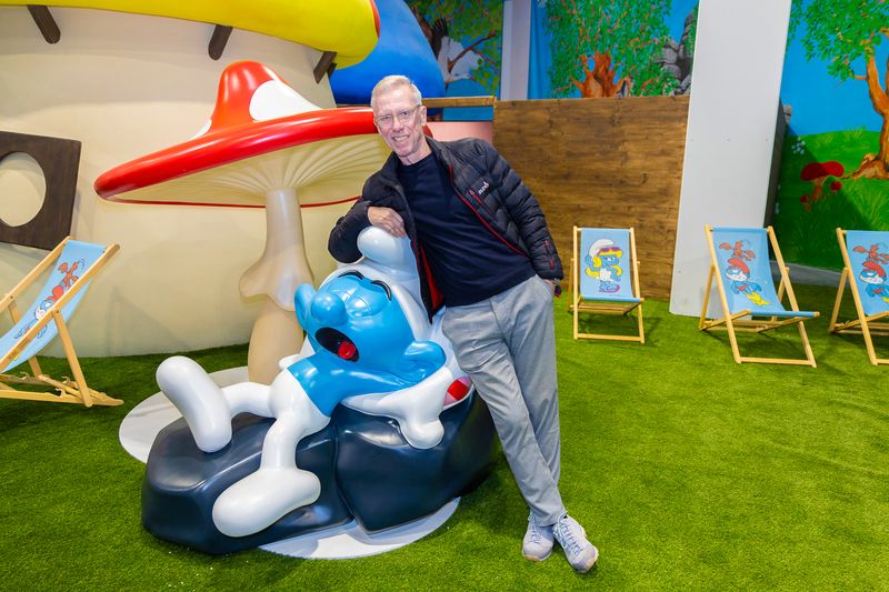 VIP-Eröffnung der Schlumpfwelt Traiskirchen: Peter Stöger. Foto: Schlumpfwelt Traiskirchen / René Brunhözl